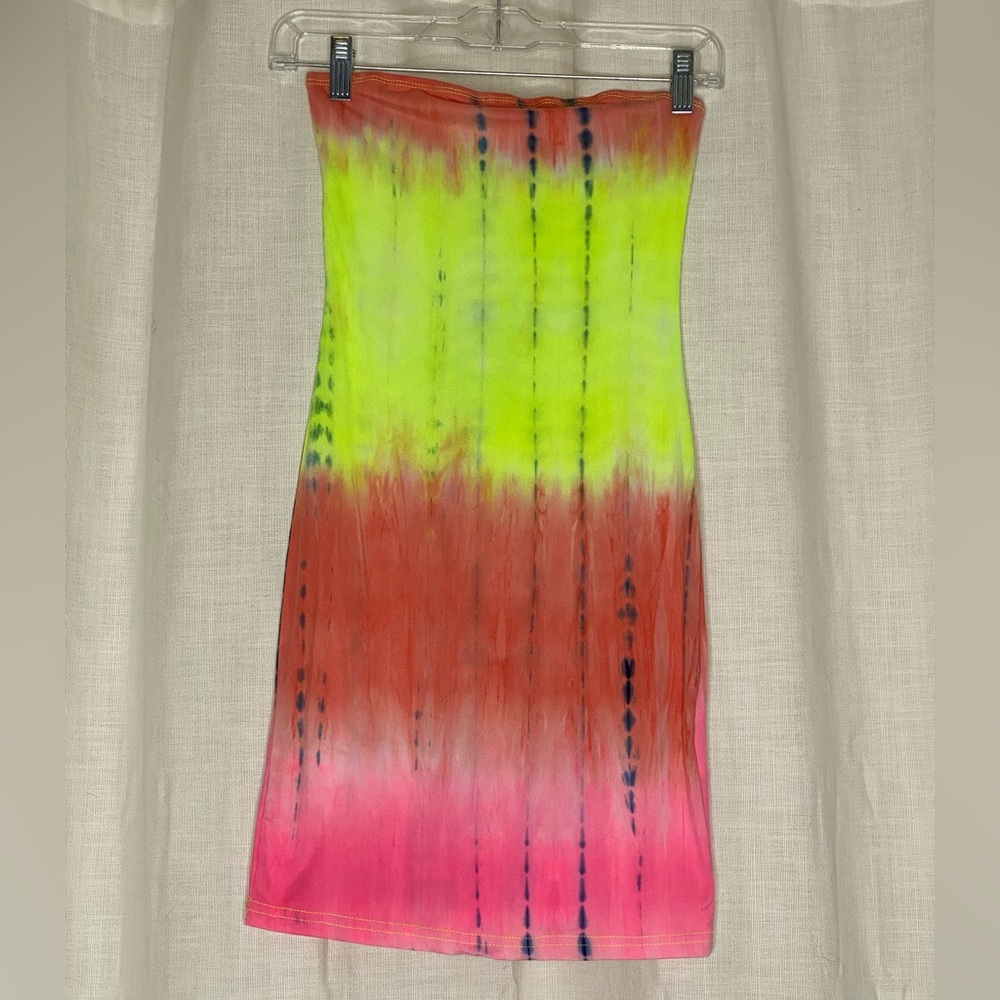 SHEIN Neon Tie-Dye Mini Dress